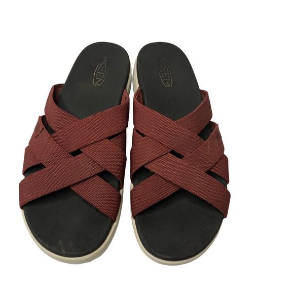 Keen Elle Slide  Sandals Fires Brick Size 10-10 1/2 - Picture 2 of 9